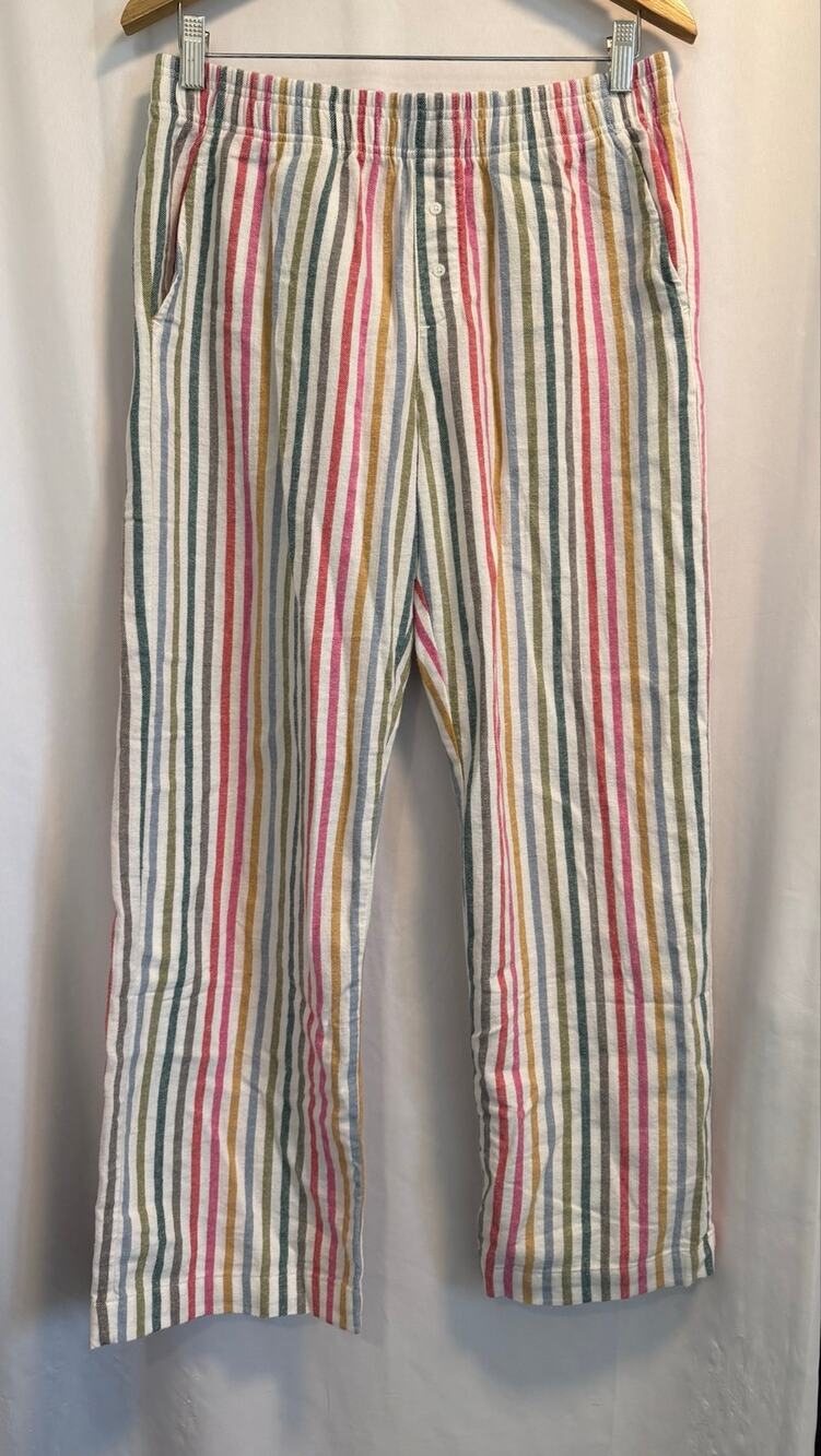 GAP Colorful Striped Airy Boxy Pants With Sinched Waist - M